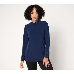 Elegant Navy Blue Women's Top
